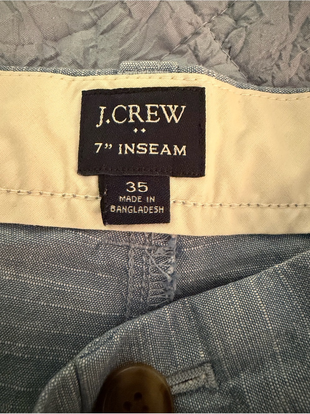 J. Crew Men’s linen blend shorts 7” inseam size 35 - Picture 3 of 3